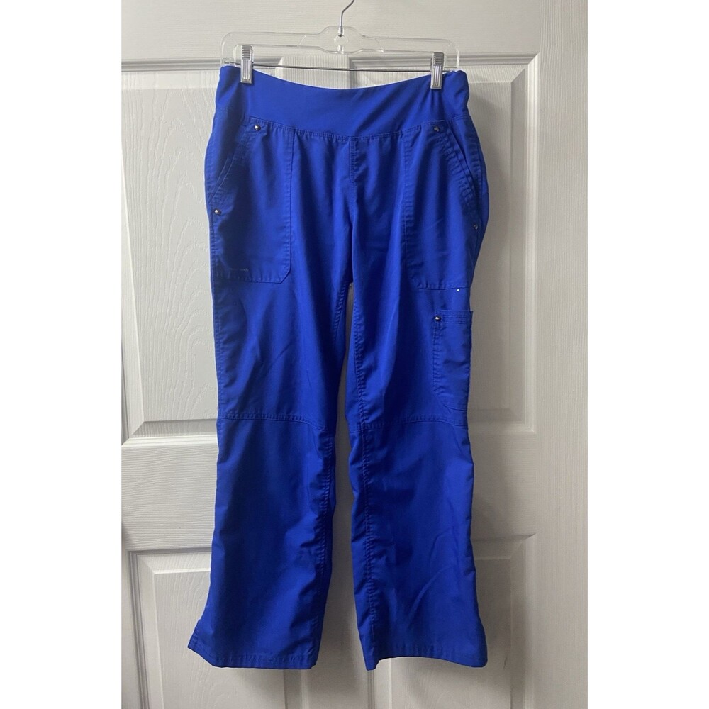 Healing Hands Pull On Pants Womens SP Pockets Straight Leg Royal Blue Scrubs